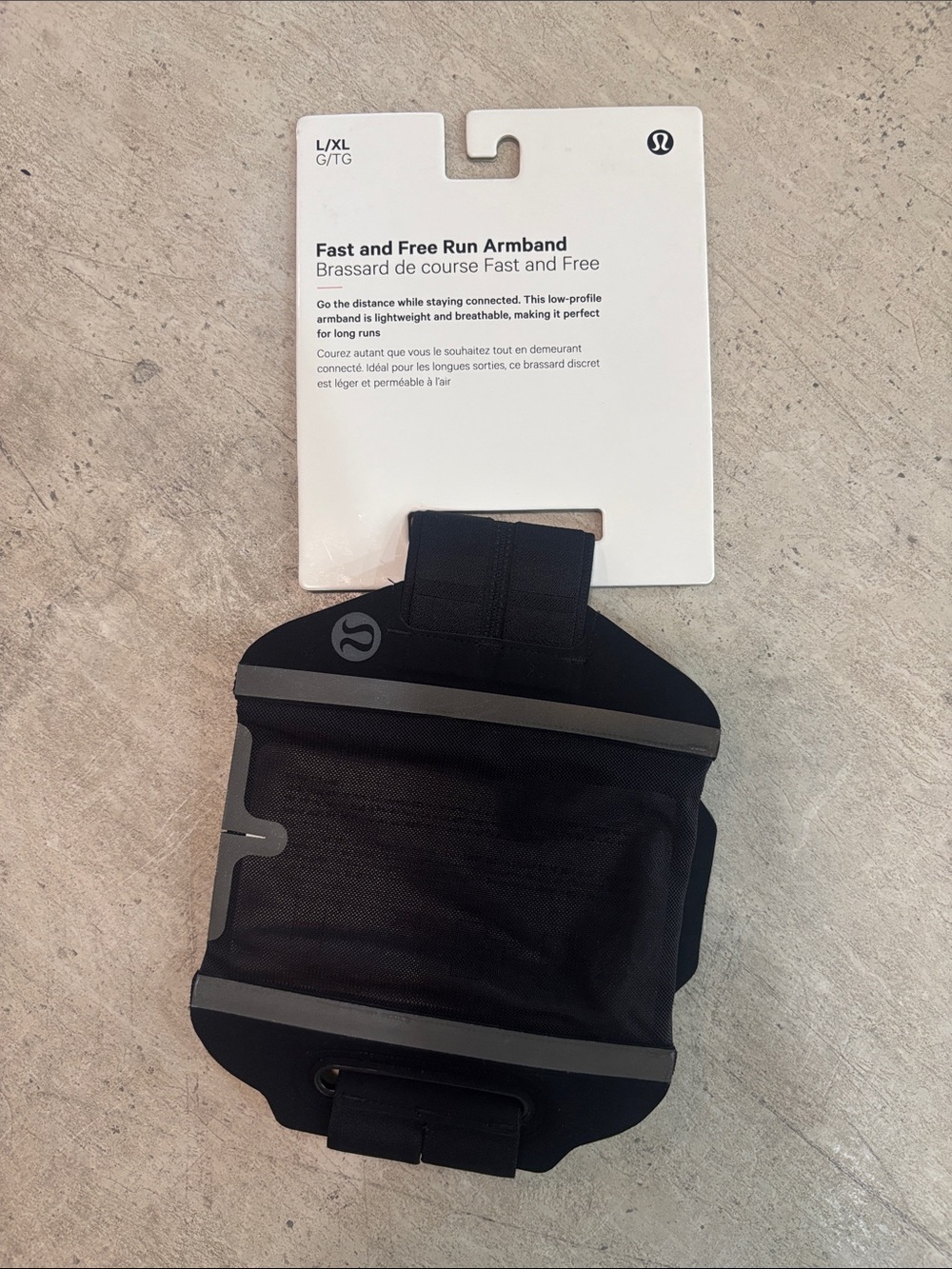 lululemon athletica Black and Gray Fast and Free Run Armband